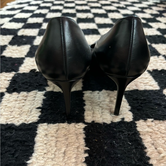 SAINT LAURENT black leather Anja 85 pointed toe pump heels 36.5 - Picture 5 of 8